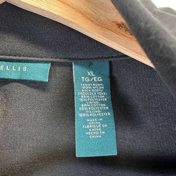 Perry Ellis Black Puffer Knit Fully Lined Stand Up Collar Vest Mens Size XL - Picture 11 of 13